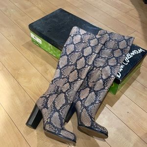 Sam Edelman Rylan over the knee snakeskin boot